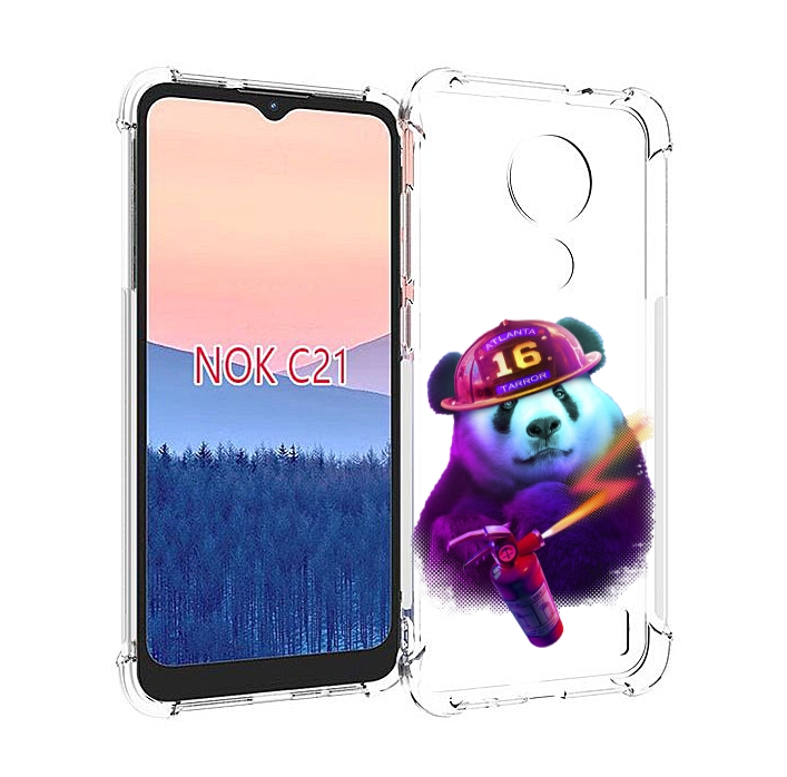 

Чехол MyPads Яркая панда детский для Nokia C21, Прозрачный, Tocco