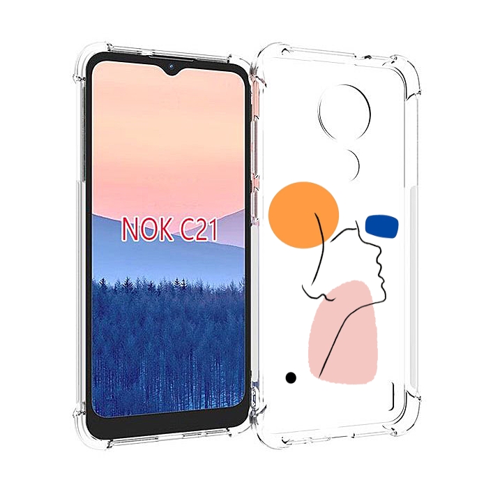 

Чехол MyPads абстракция девушки женский для Nokia C21, Прозрачный, Tocco