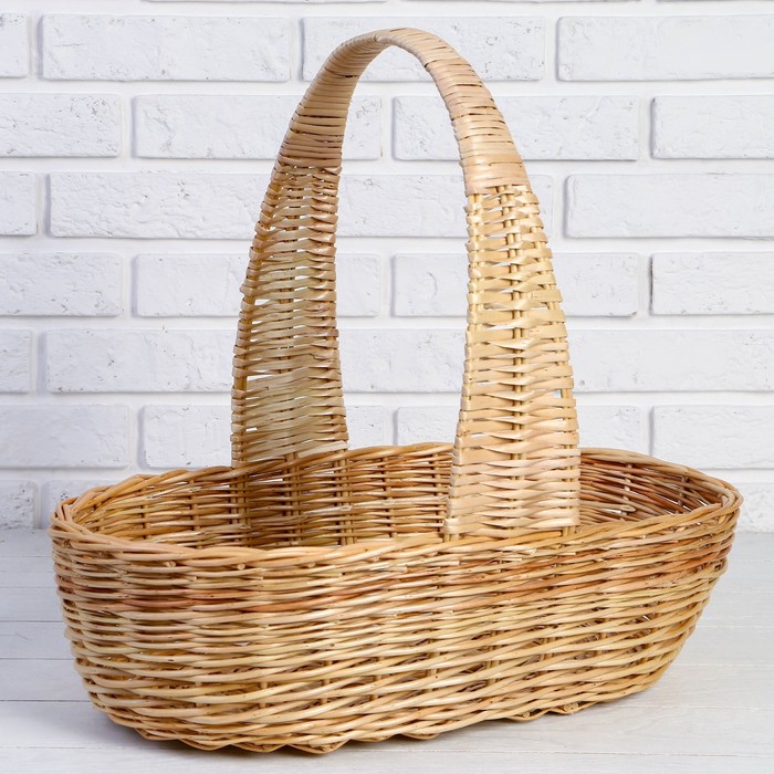 

Корзина продуктовая Sima-land 52х31 см, H 14, 45 см, ручное плетение, ива