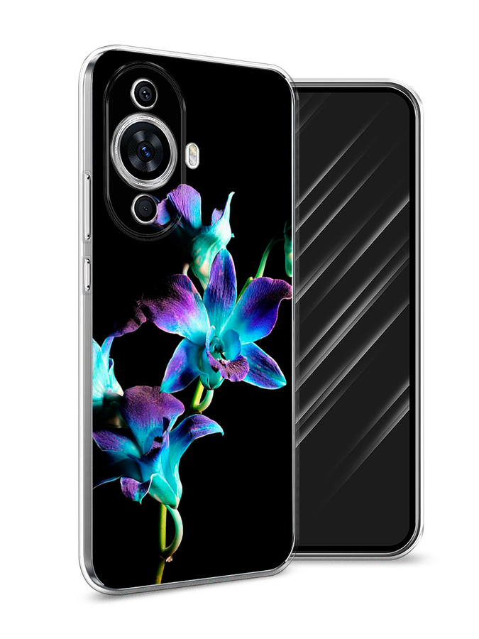 

Чехол Awog на Huawei Nova 11/Nova 12S "Синий цветок на черном", Черный;голубой;синий, 6124250-1
