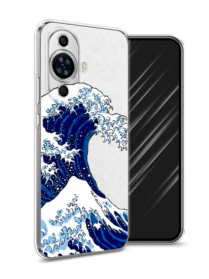 

Чехол Awog на Huawei Nova 11/Nova 12S "Волна в Канагаве", Синий;белый, 6124250-1