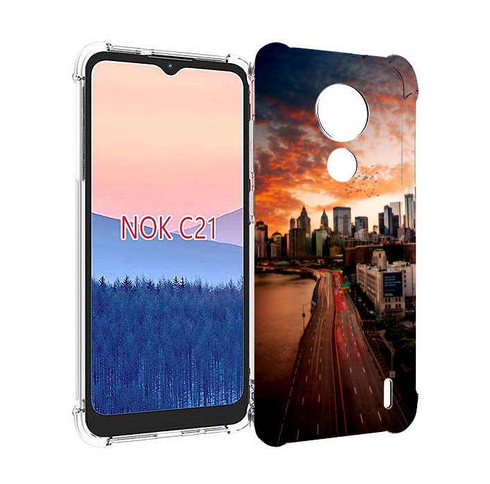 

Чехол MyPads американский город фото для Nokia C21, Прозрачный, Tocco