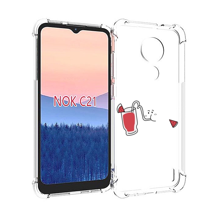 

Чехол MyPads арбузный-напиток для Nokia C21, Прозрачный, Tocco