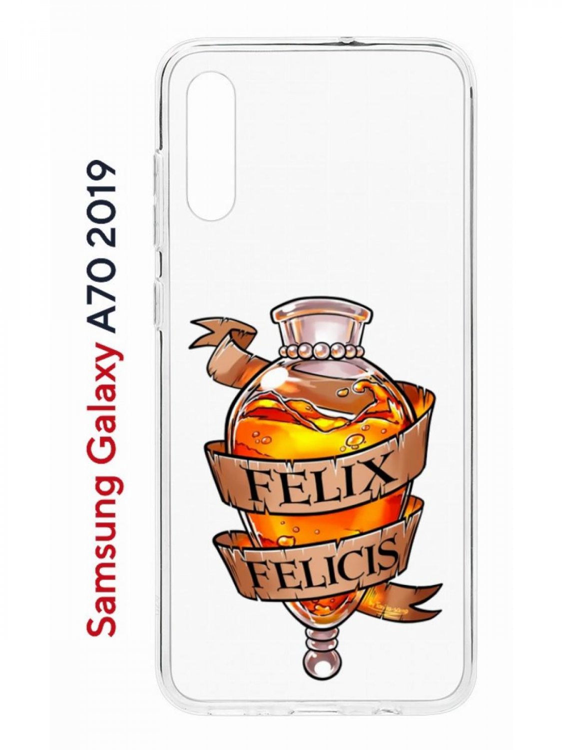 фото Чехол на samsung galaxy a70 kruche print felix felicis,противоударный силиконовый бампер кruче