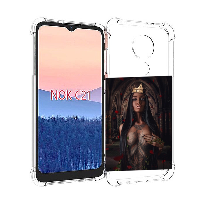 

Чехол MyPads багровый-пик для Nokia C21, Прозрачный, Tocco