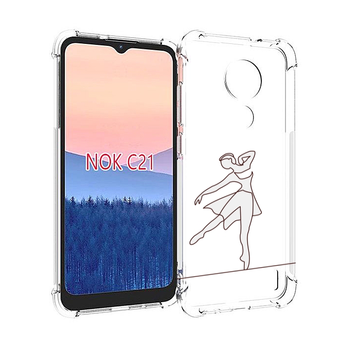 

Чехол MyPads балерина-белая для Nokia C21, Прозрачный, Tocco