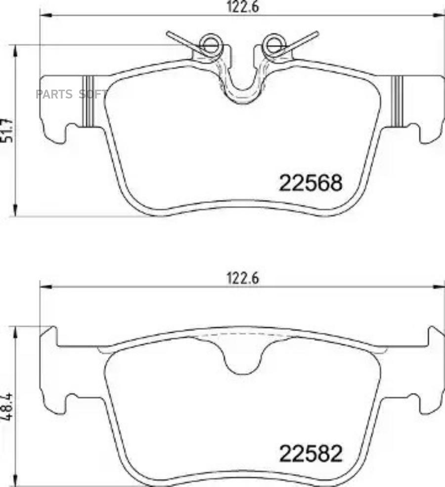 

Комплект тормозных колодок BREMBO P86030