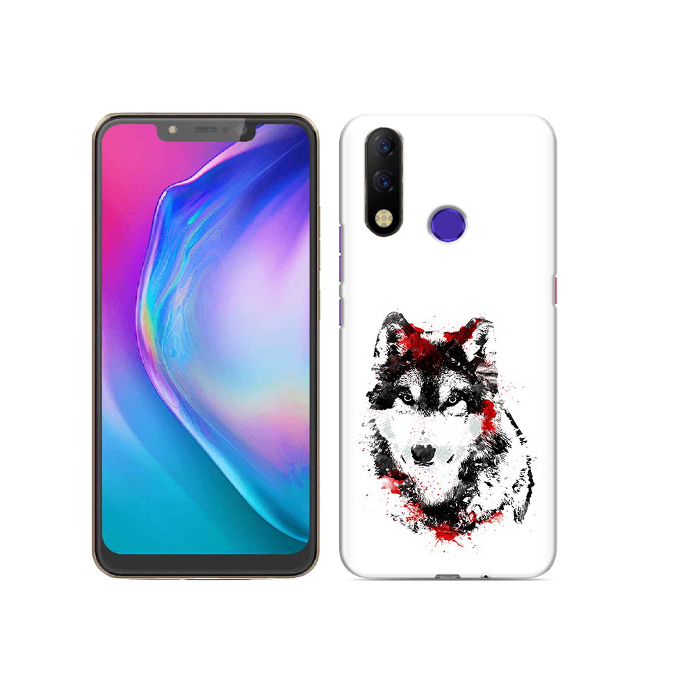 

Чехол MyPads Tocco для Tecno Spark 3 Pro кровавый волк, Прозрачный, Tocco