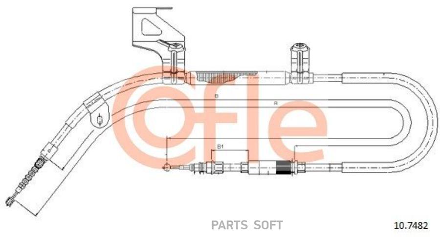 

Трос стояночного тормоза лев задн VW PASSAT all 96-
