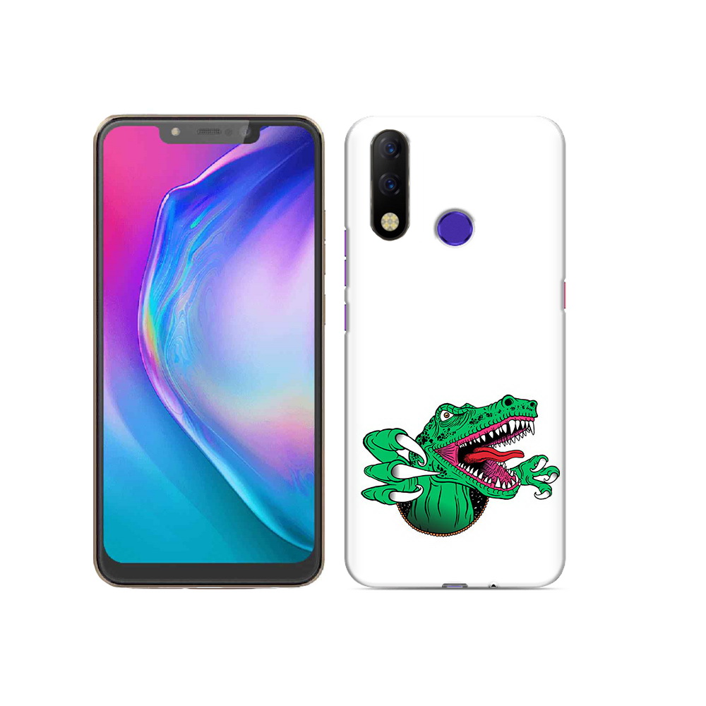 

Чехол MyPads Tocco для Tecno Spark 3 Pro крокодил, Прозрачный, Tocco