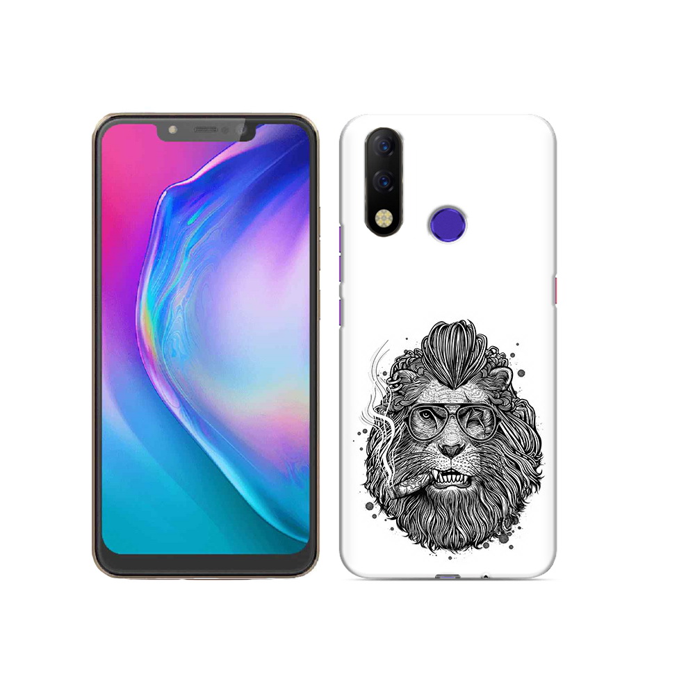 

Чехол MyPads Tocco для Tecno Spark 3 Pro курящий лев, Прозрачный, Tocco