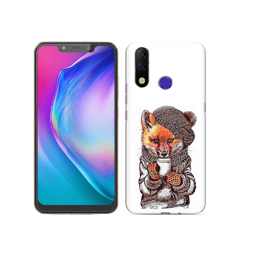 

Чехол MyPads Tocco для Tecno Spark 3 Pro лиса в шапке, Tocco