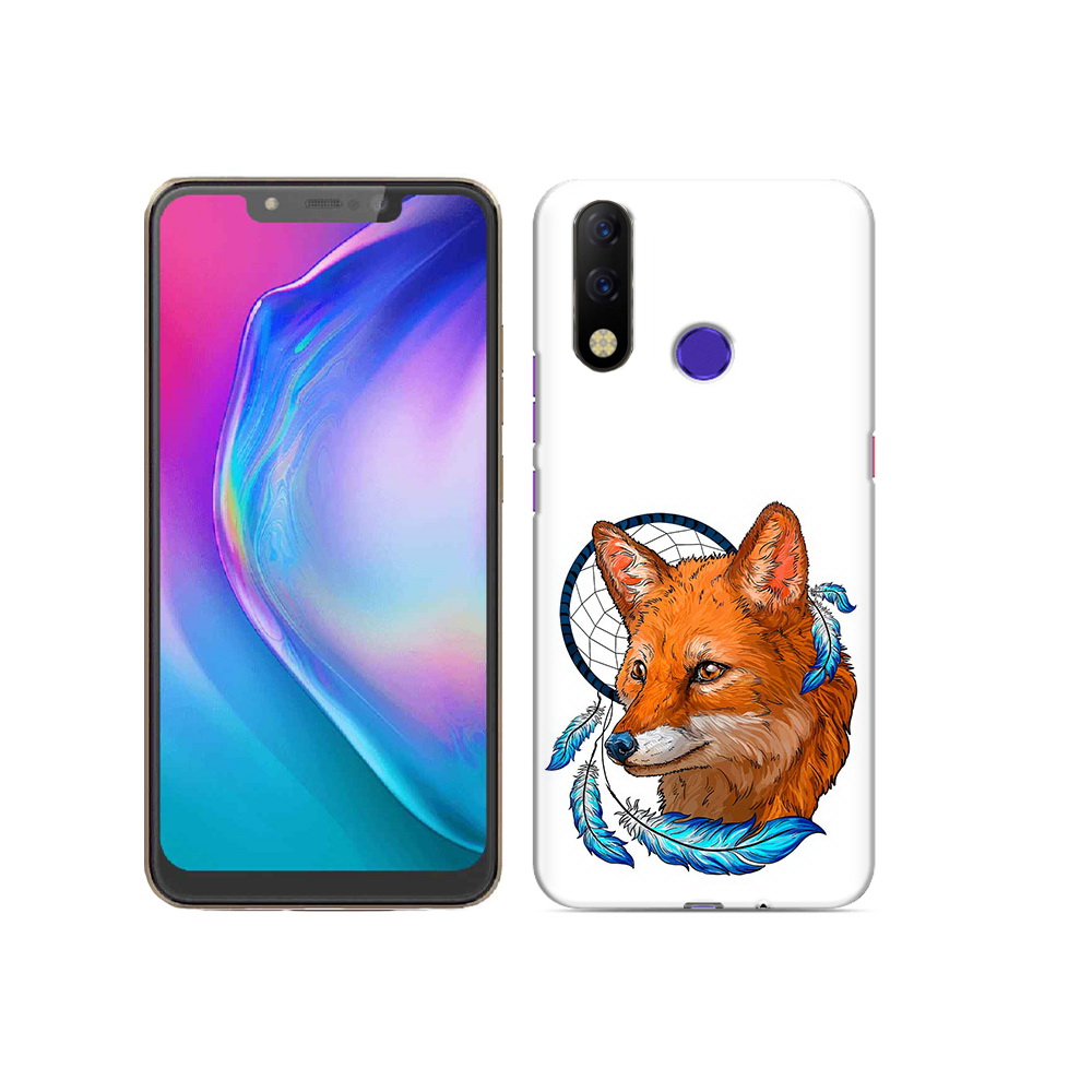 

Чехол MyPads Tocco для Tecno Spark 3 Pro лиса и ловец снов, Прозрачный, Tocco