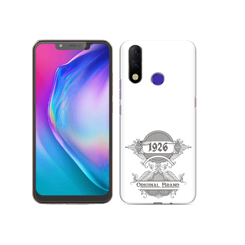 

Чехол MyPads Tocco для Tecno Spark 3 Pro логотип черно белый, Прозрачный, Tocco