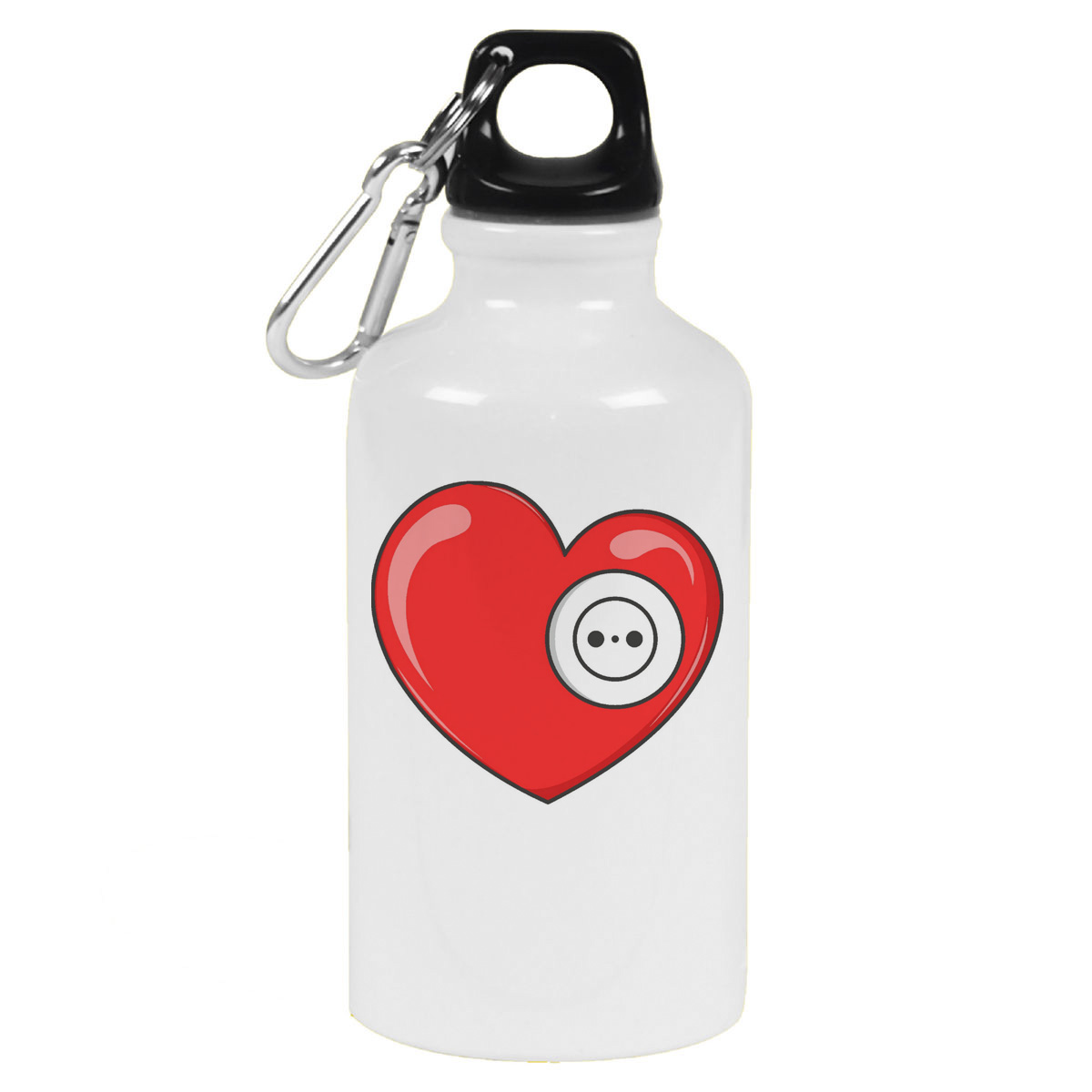 Бутылка спортивная CoolPodarok сердце с розеткой (есть пара)