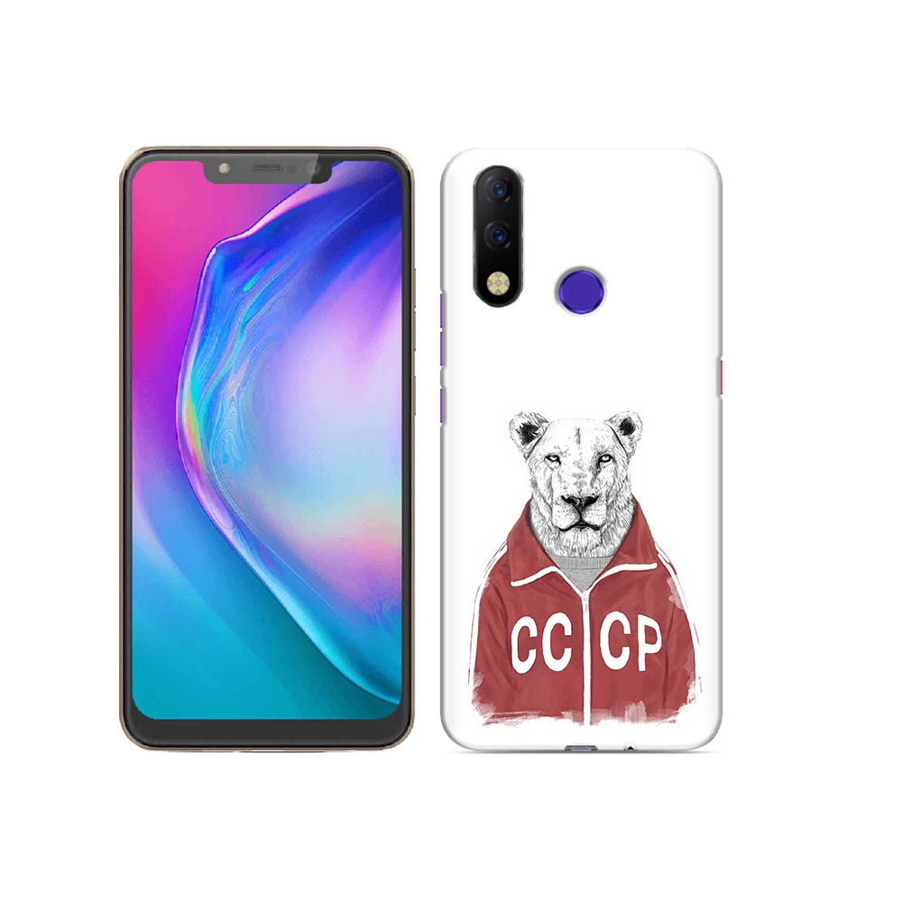 

Чехол MyPads Tocco для Tecno Spark 3 Pro львица ссср, Прозрачный, Tocco