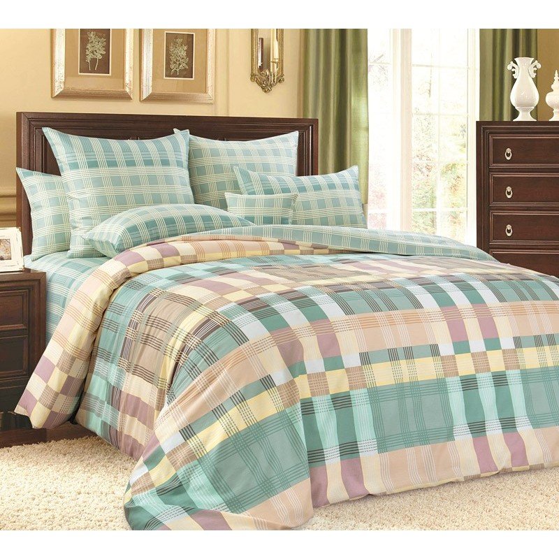 

Постельное белье 2 спальное с европростыней сатин Соло арт.3239Н, Соло