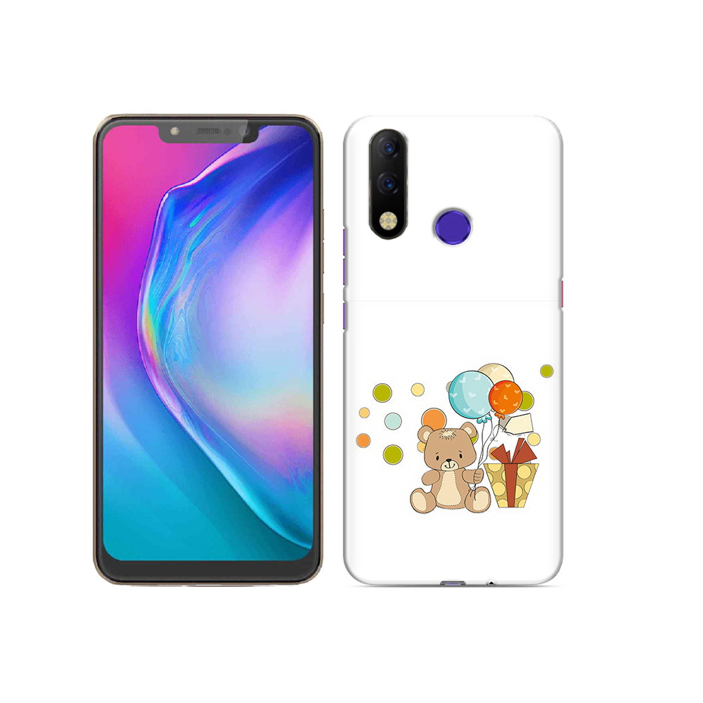 

Чехол MyPads Tocco для Tecno Spark 3 Pro медвеженок с подарком, Прозрачный, Tocco
