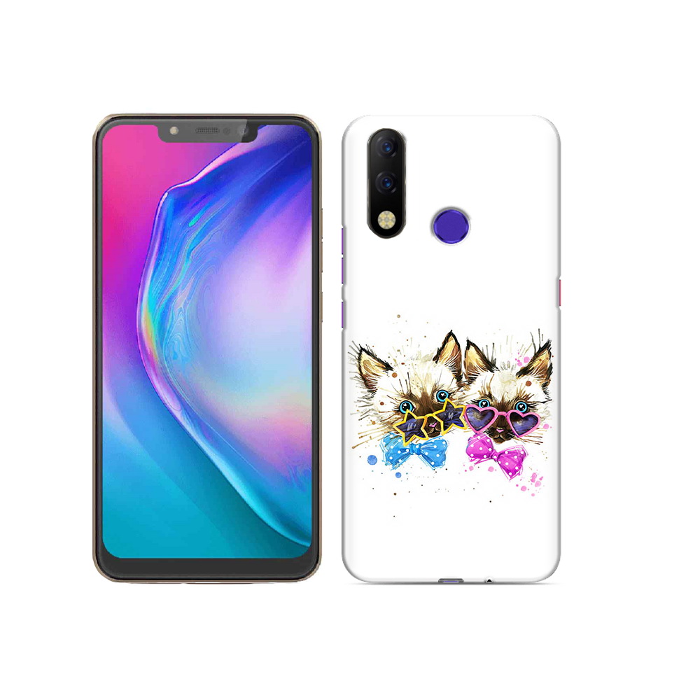 

Чехол MyPads Tocco для Tecno Spark 3 Pro милые котята, Прозрачный, Tocco