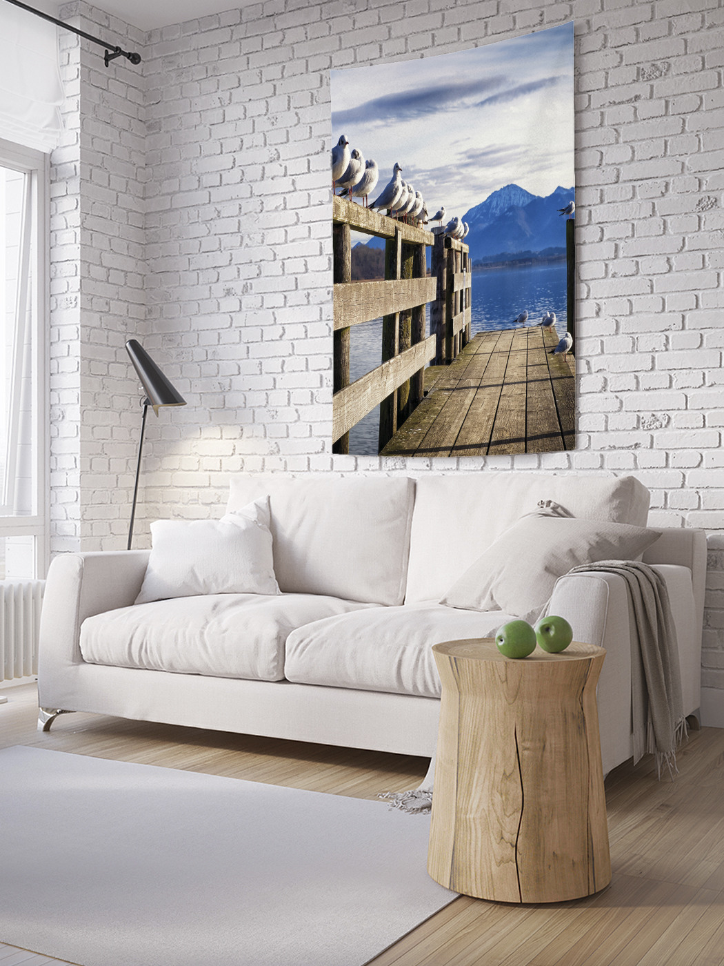 

Вертикальное фотопанно на стену JoyArty Пирс чаек 100x150 см, Пирс чаек