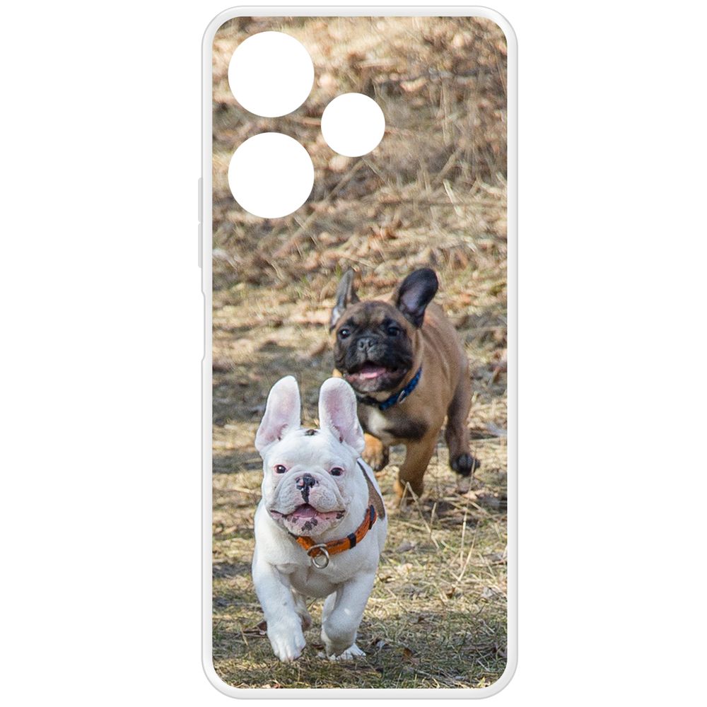 

Чехол-накладка Krutoff Clear Case Догонялки для Xiaomi Poco M6 4G, Прозрачный