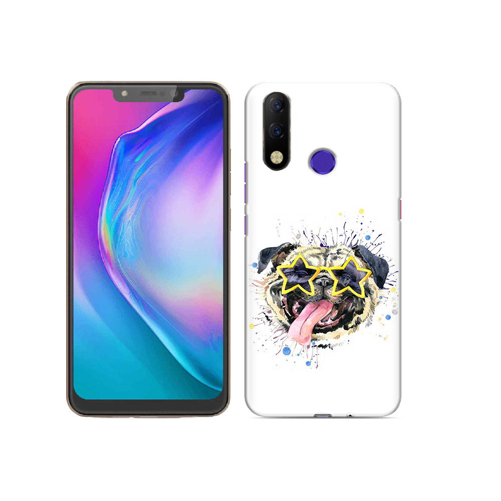 

Чехол MyPads Tocco для Tecno Spark 3 Pro мопс боксер, Прозрачный, Tocco