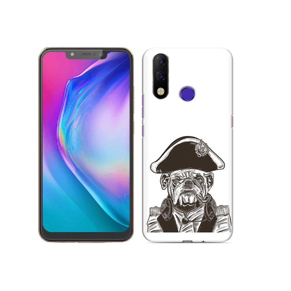 

Чехол MyPads Tocco для Tecno Spark 3 Pro мопс генерал, Прозрачный, Tocco