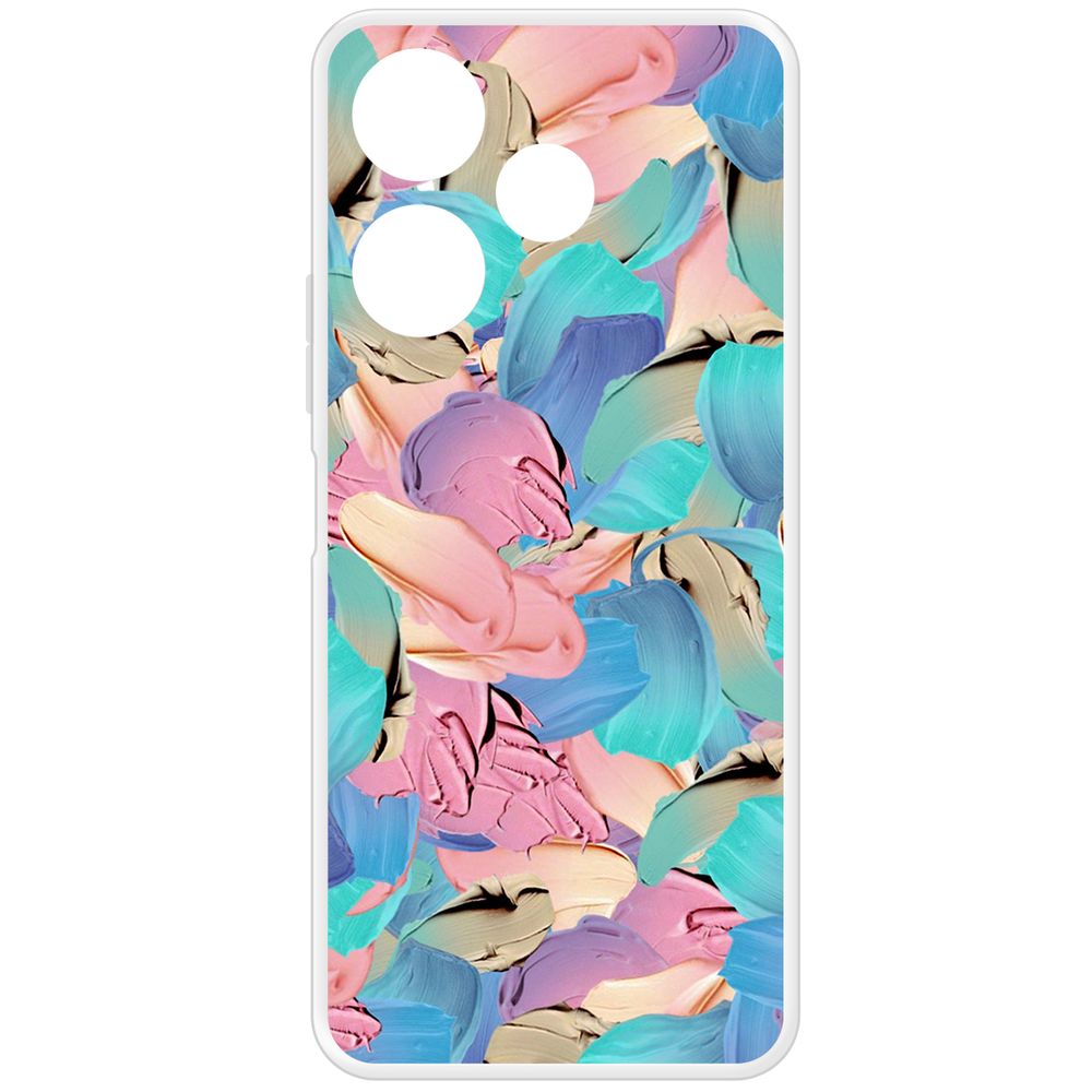 

Чехол-накладка Krutoff Clear Case Абстракт краска для Xiaomi Poco M6 4G, Прозрачный