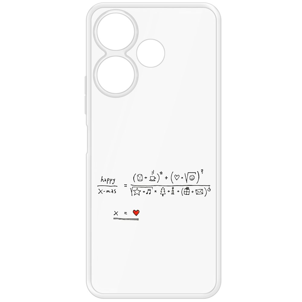 

Чехол-накладка Krutoff Clear Case Праздничная формула для Xiaomi Poco M6 4G, Прозрачный