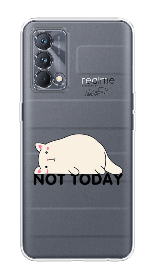 

Чехол на Realme GT Master Edition "Cat not today", Белый;розовый;черный, 2510450-1