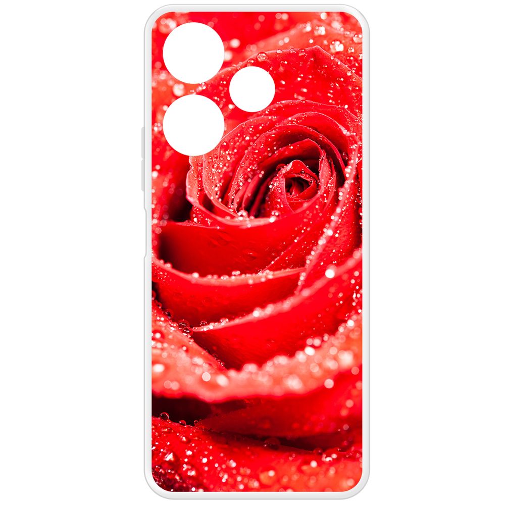 

Чехол-накладка Krutoff Clear Case Роза для Xiaomi Poco M6 4G, Прозрачный