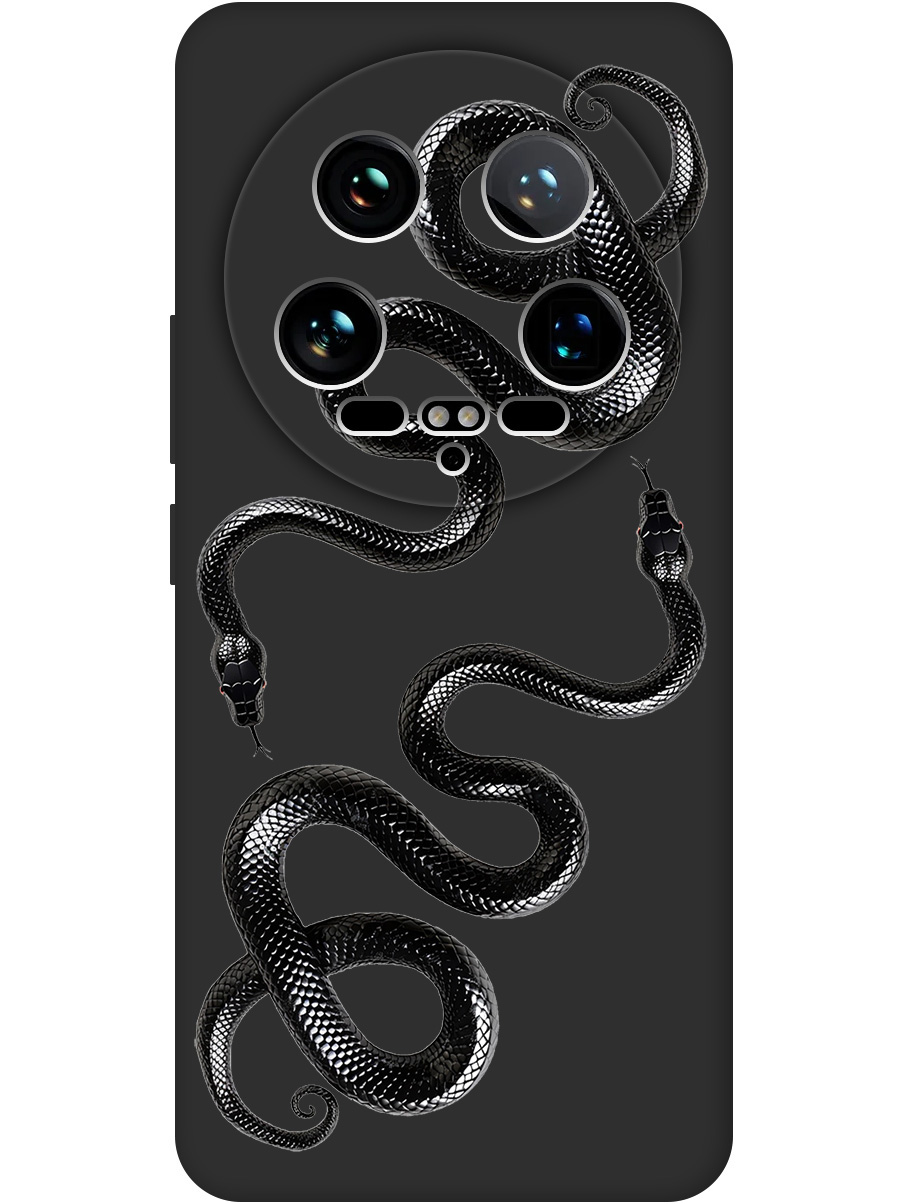 

Силиконовый чехол на Xiaomi 14 Ultra с принтом "Черные мамбы" матовый черный, 781969913
