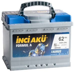 

Аккумулятор Inci Aku Formula 62 Ач 540А обр. пол.