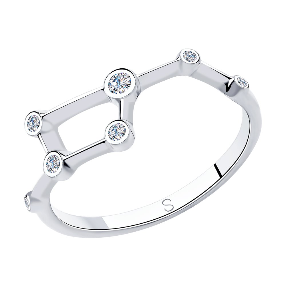 

Кольцо из серебра р.  SOKOLOV 94013060, фианит, 94013060