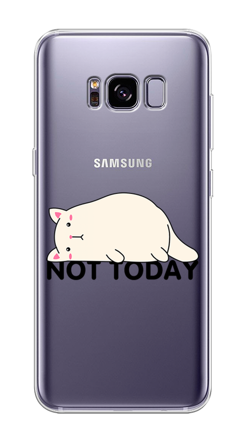 

Чехол на Samsung Galaxy S8 Plus "Cat not today", Белый;розовый;черный, 24850-1