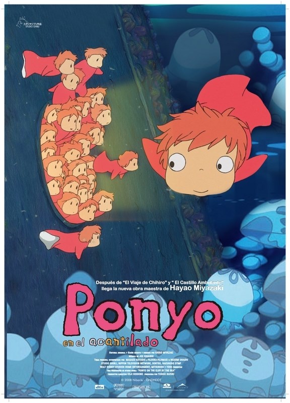 

Постер к аниме "Рыбка Поньо на утесе" (Gake no ue no Ponyo) Оригинальный 68,6x96,5 см