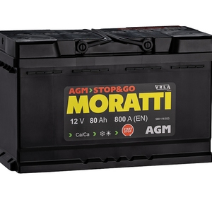 

Аккумулятор Moratti AGM Stop&Go 80 Ач 800А
