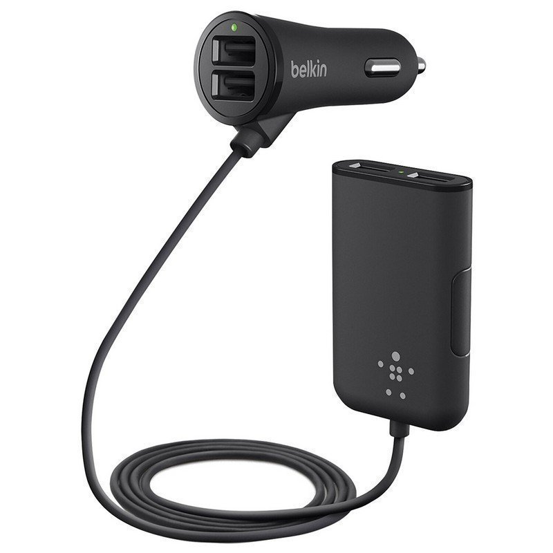 

Belkin Road Rockstar F8M935bt06-BLK 4USB 36W 7.2 AMP Автомобильное ЗУ черное, F8M935bt06-BLK