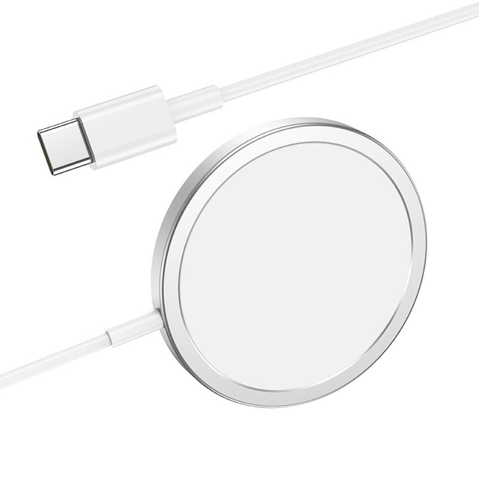 Беспроводное зарядное устройство Hoco CW30 Pro, MagSafe, магнит, 15 Вт, Type-C 2 А, 1 м