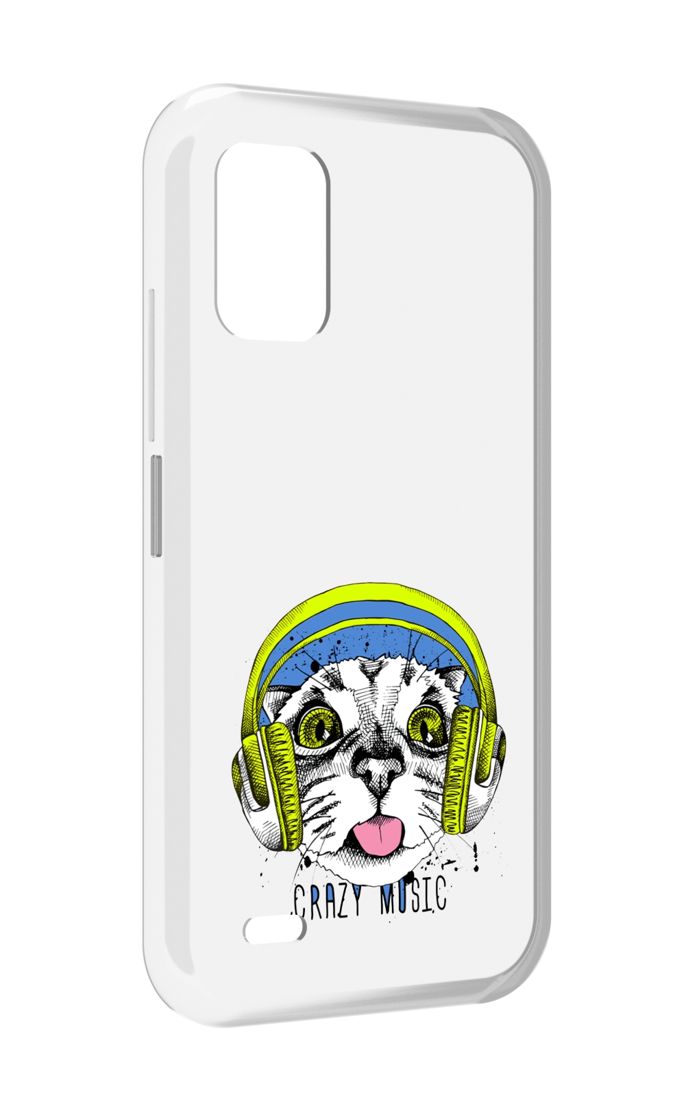 Чехол MyPads кошка в наушниках рисунок для UMIDIGI Bison GT2 / GT2 Pro