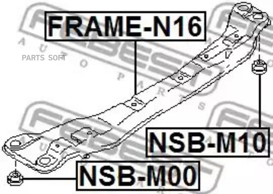 

FEBECT NSBM10 Втулка подрамника | перед прав/лев |