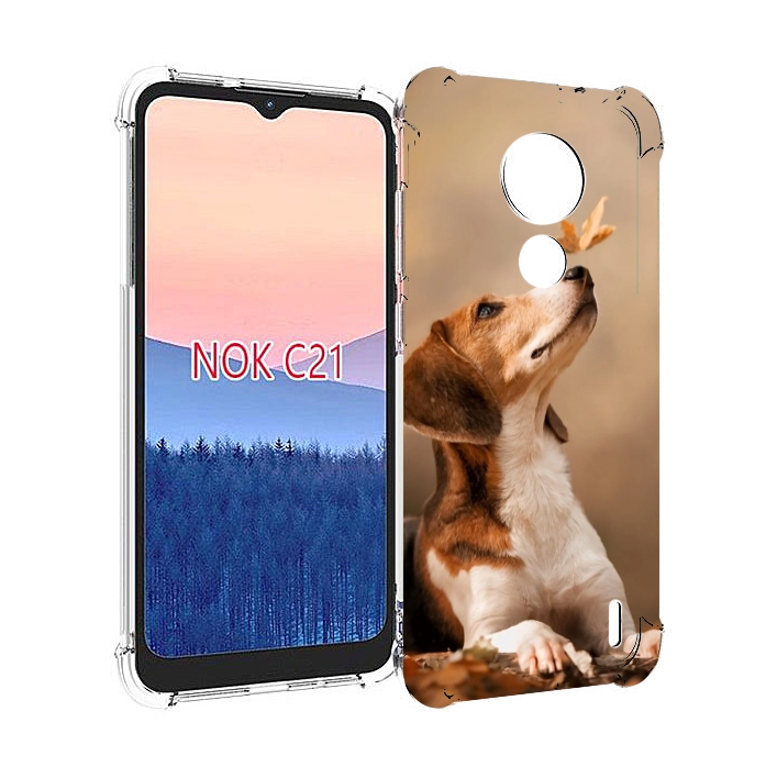 

Чехол MyPads бигль-собака для Nokia C21, Прозрачный, Tocco