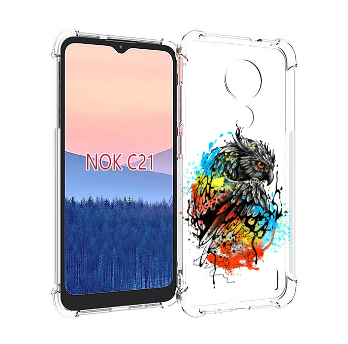 

Чехол MyPads Творческая сова для Nokia C21, Прозрачный, Tocco