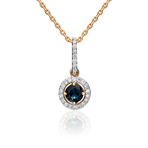 

Подвеска из золота PLATINA jewelry 03-0407-00, сапфир/бриллиант, 03-0407-00