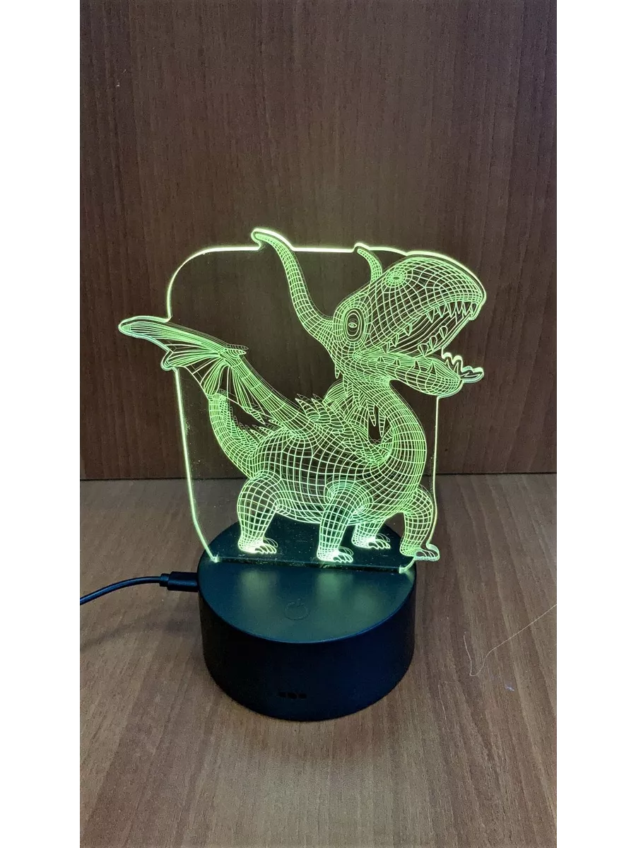 

3D Светильник Дракон 34, 01-ва34