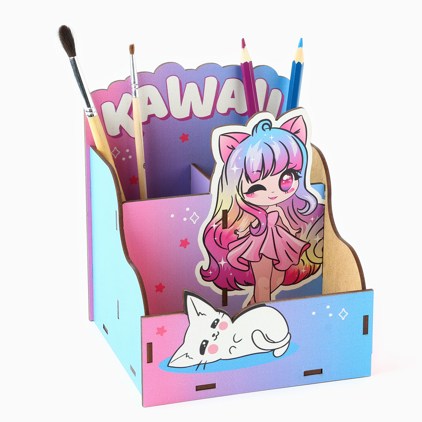 

Органайзер для канцелярии «Kawaii», Разноцветный
