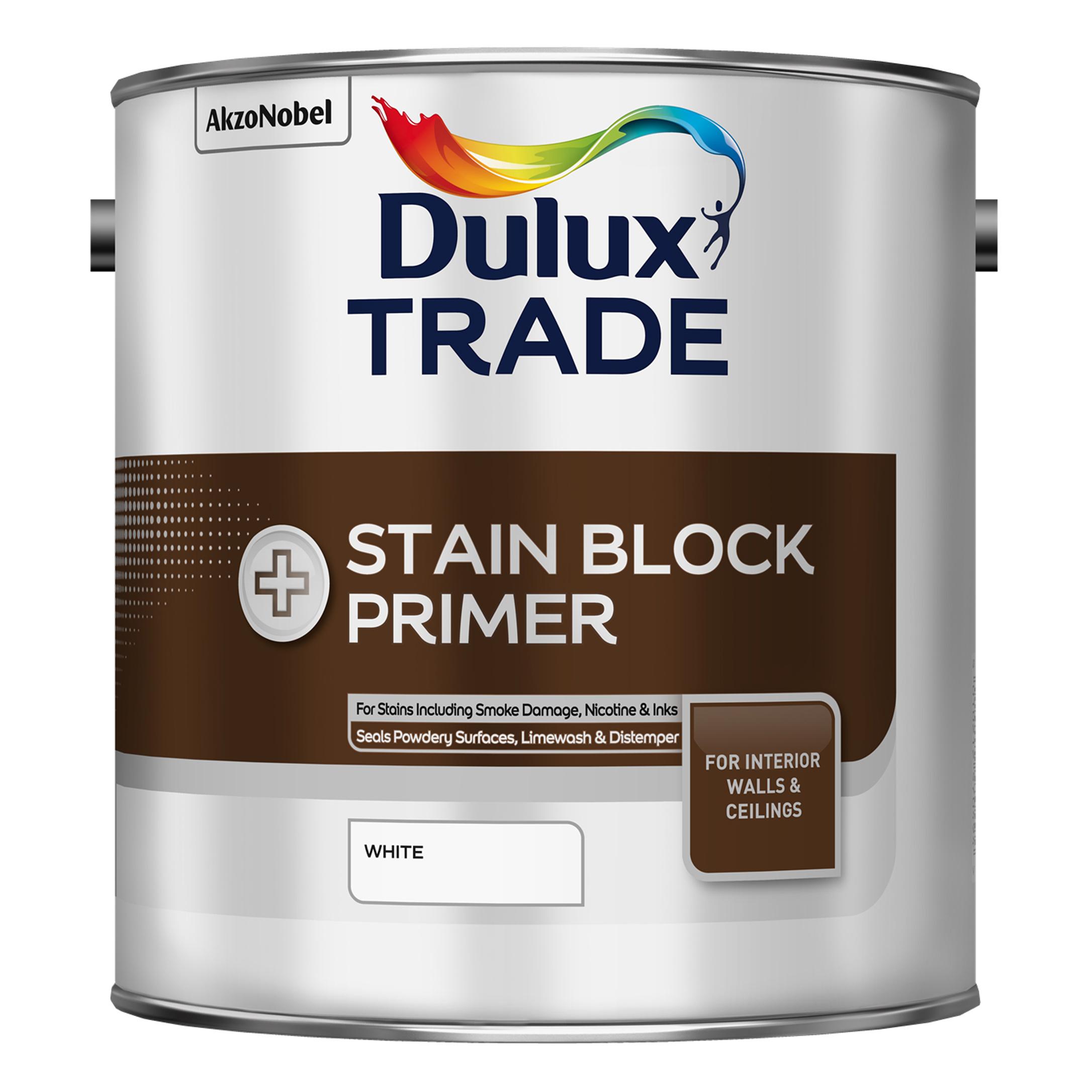 фото Грунтовка dulux stain block plus для блокировки старых пятен белая 1 л