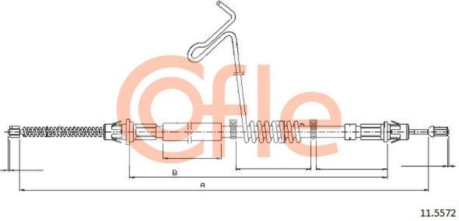 

Трос стояночного тормоза FORD: TRANSIT RWD CAB RH 1386/1093 mm