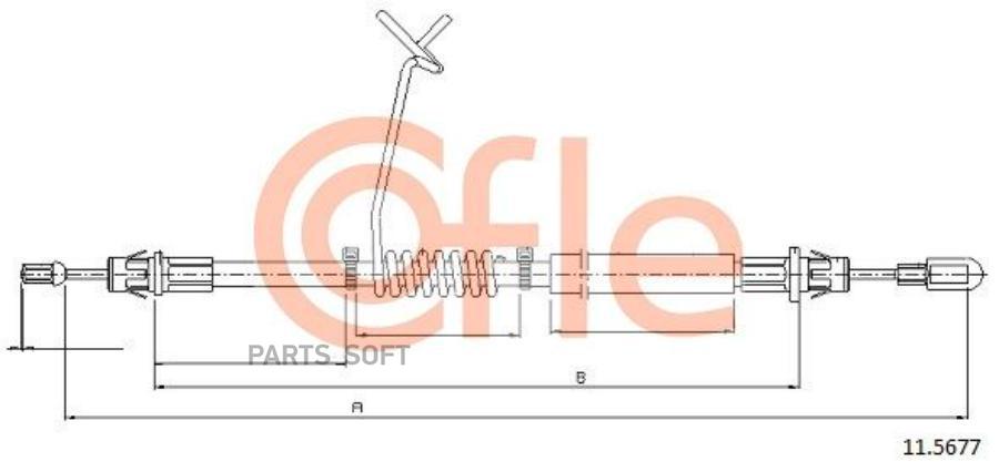 

Трос стояночного тормоза FORD: TRANSIT RWD CAB 07 1602/1398 mm