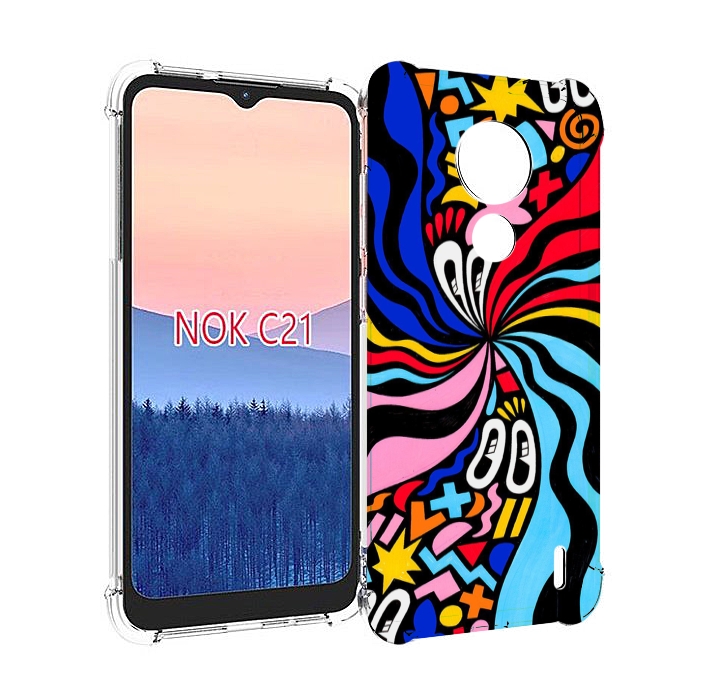 

Чехол MyPads волнистая-абстракция для Nokia C21, Прозрачный, Tocco